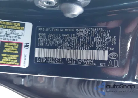 2017 Toyota Corolla Xse from USA, damaged, VIN 2T1BURHE6HC923523